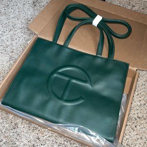 authentic Telfar Medium Dark Olive Shopping Bag-2
